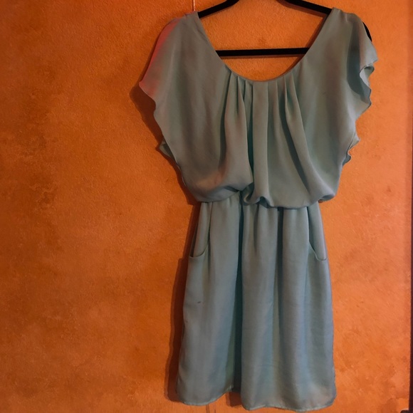 Teal Dress with Pockets - Picture 2 of 2